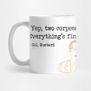 Two Corpses (Black Text) Mug